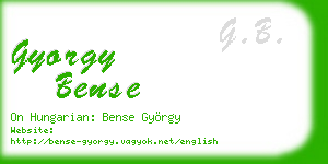 gyorgy bense business card
